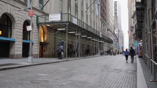 Manhattan Nova York Eua Novembro 2019 Fdny Caminhão Passando Wall — Vídeo de Stock
