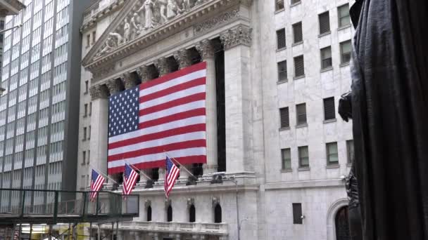 Manhattan New York Usa November 2019 Flagge Der Vereinigten Staaten — Stockvideo