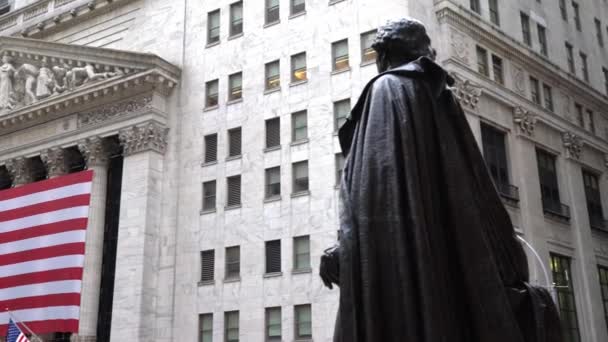 Manhattan New York Usa November 2019 George Washington Staty Utsikt — Stockvideo