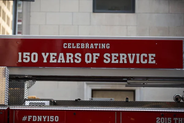 Manhattan Nueva York Noviembre 2019 Fdny150 150 Años Servicio Camiones —  Fotos de Stock