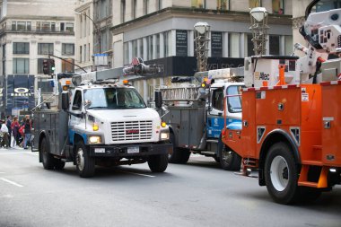 Manhattan, New York, ABD - 11 Kasım. 2019: NYC 'de Con Edison Truck