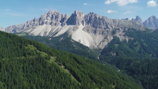 Aeronáutica Das Dolomitas Belas Montanhas Sul Tirol — Vídeo de Stock