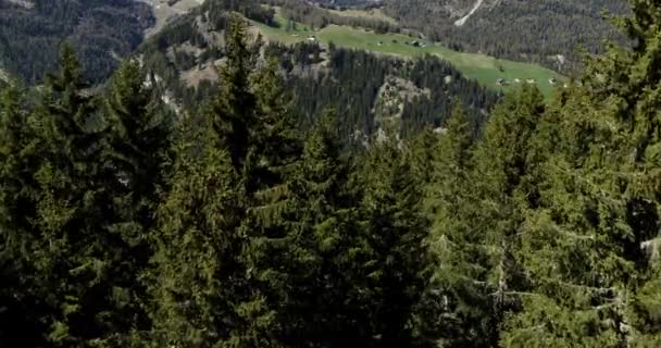 Selva Bolzano Olaszország May 2020 Aerial Val Gardena Selva Alps — Stock videók