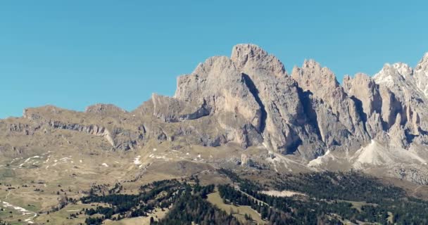 Fermeda Seceda Prachtige Antenne Van Dolomieten Val Gardena Zuid Tirol — Stockvideo