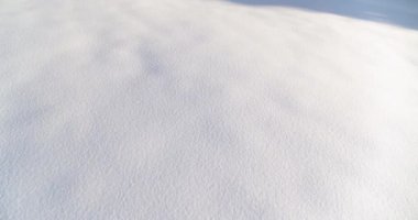 Kışın karların üzerinde uçmak ve arka plandaki ağaçları ve dağları ortaya çıkarmak. Alplerdeki güzel doğa manzarası. Yukarıdan destansı görünüm