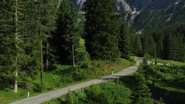 Onthulling Luchtfoto Van Dolomieten Het Wrzjoch Italië Zuid Tirol — Stockvideo