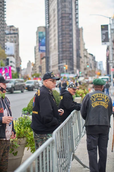 Manhattan Usa Listopad 2021 Weteran Kamizelce Paradzie Nyc Veterans Day — Zdjęcie stockowe