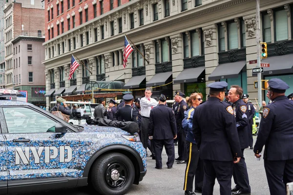 Manhattan Eua Novembro 2021 Oficiais Detectives Nypd Rua Nyc Durante — Fotografia de Stock