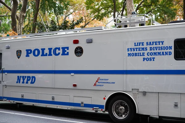 美国曼哈顿 11号2021年11月 Nypd Life Safety Systems Division Mobile Command Vehicle — 图库照片