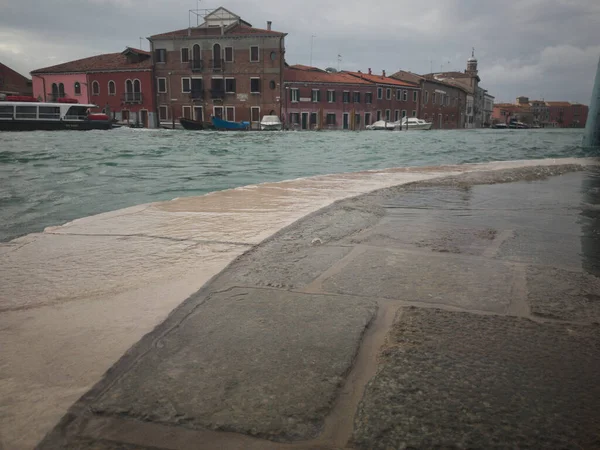 High Water Venice Flooding Venice Italy — Stock Photo, Image