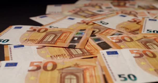 背景とパターンとして50ユーロ紙幣 — ストック動画