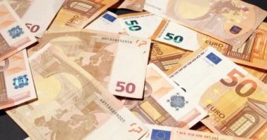 Avro arkaplan, arkaplan olarak 50 EUR banknot
