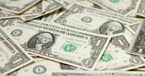Seltene Dollar Banknote Mit Silberzertifikat Auf Einem Usd Schein Inflation — Stockvideo