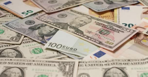 Billets Dollars Américains Sur Les Billets Euros Echange Forex Usd — Video