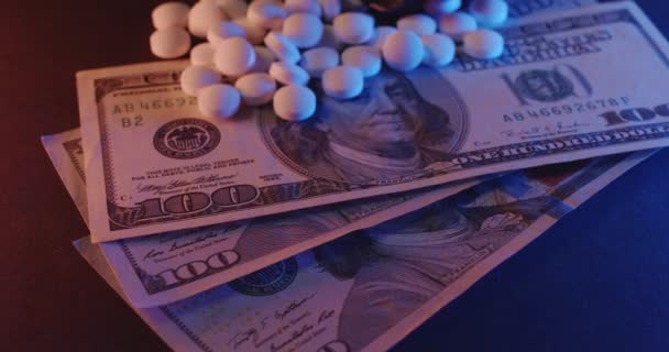 Des Drogues Argent Cent Dollars Projets Loi Avec Des Médicaments — Video