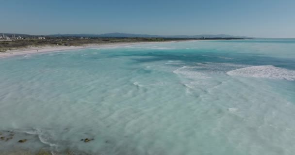 Чудове Повітряне Море Хвилі Розбиваються Над Середземним Морем — стокове відео