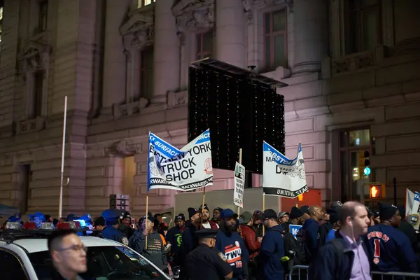 Manhattan Usa Października 2019 Twu Protest Manhattanie Nyc New York — Zdjęcie stockowe