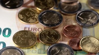 Avrupa para birimi kapanışının Avro, sikke ve banknotları