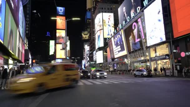 Manhattan Usa November 2021 Langzeitbelichtung Und Langzeitbelichtung Times Square New — Stockvideo