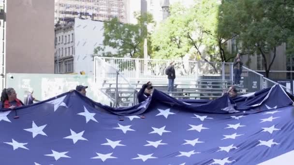 Манхэттен Сша Ноябрь 2021 День Ветеранов Парада Нью Йорке Мужчины — стоковое видео