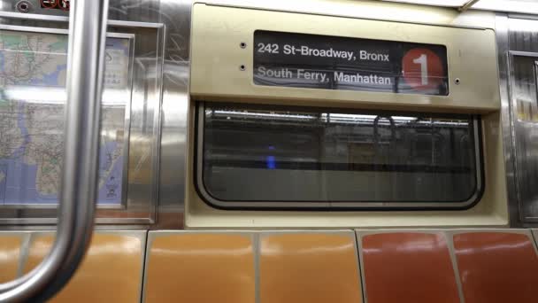 New York City Verenigde Staten November 2021 Binnen Een Metro — Stockvideo
