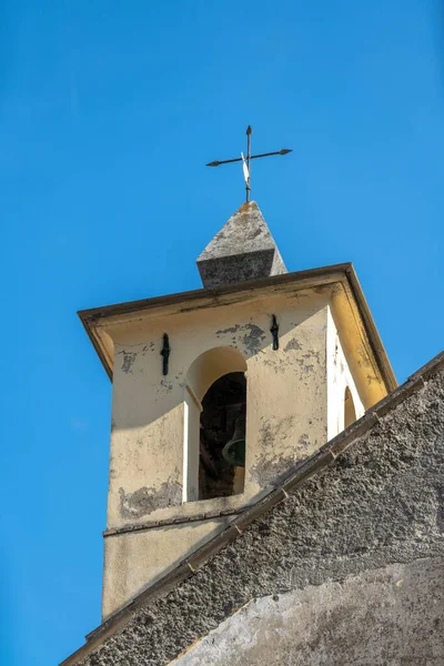 Torre Della Chiesa Delle Cinque Terre Italia Bella Chiesetta Piccola — Foto Stock