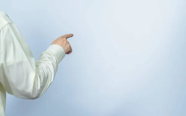 Sunum için adam noktası sağ beyaz kopya alanı arkaplanı