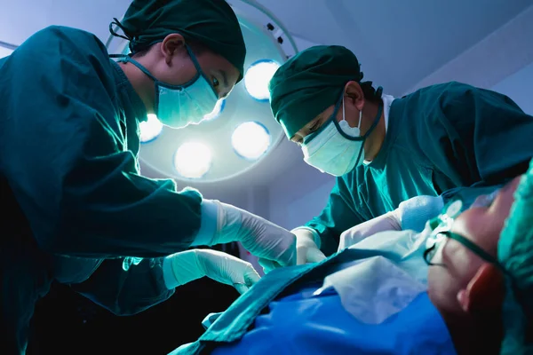 Doctor Team Operate Surgery Patient Lighting Operating Room Operation Surgery — Stockfoto