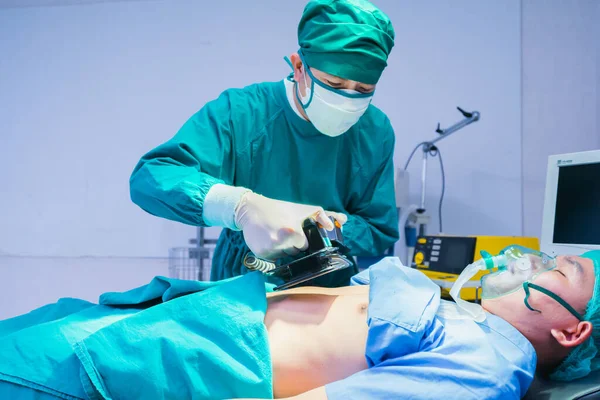 Läkare Till Akutpatient Operationssal Operationssal Eller Operationssal Sjukhus För Läkare — Stockfoto
