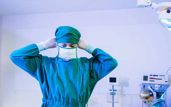 Läkare Bära Mask Operationssal Operationssal Eller Operationssal Sjukhus För Läkare — Stockfoto