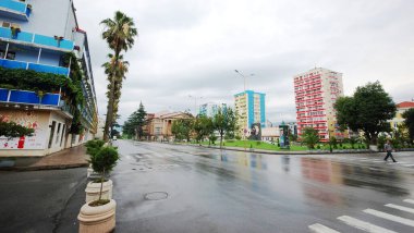 Gürcistan ve Türkiye 2017 motosiklet gezisi panoramik manzara ve kasaba manzarası 