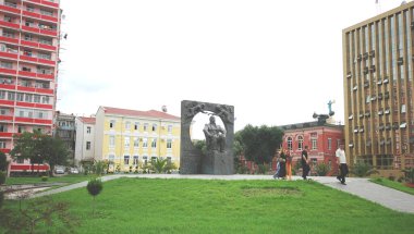 Gürcistan ve Türkiye 2017 motosiklet gezisi panoramik manzara ve kasaba manzarası 