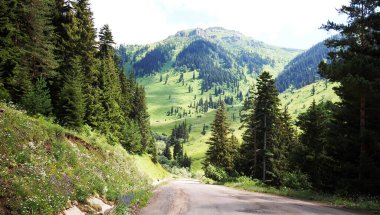 Gürcistan ve Türkiye 2017 motosiklet gezisi panoramik manzara ve kasaba manzarası 