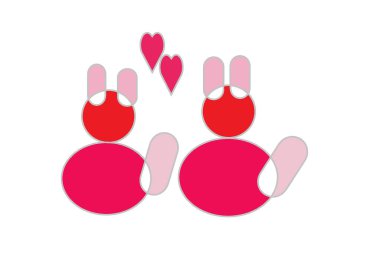 Soyut modern retro tasarım ögeleri 