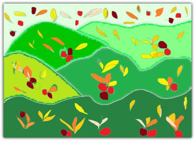 Soyut modern retro vintage çizimler 