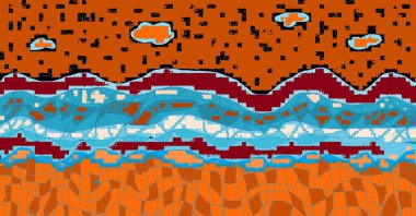 Soyut modern resimli tasarım ögeleri 