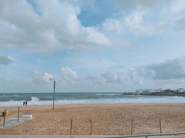 Uitzicht Stad Zee Door Barcelona Geïnspireerde Illustraties — Stockfoto