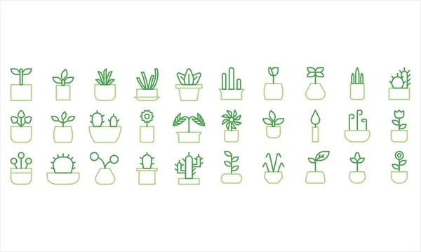 Illustration Vecteur Logo Plante Style Multicolore Icône Sur Fond Blanc — Image vectorielle