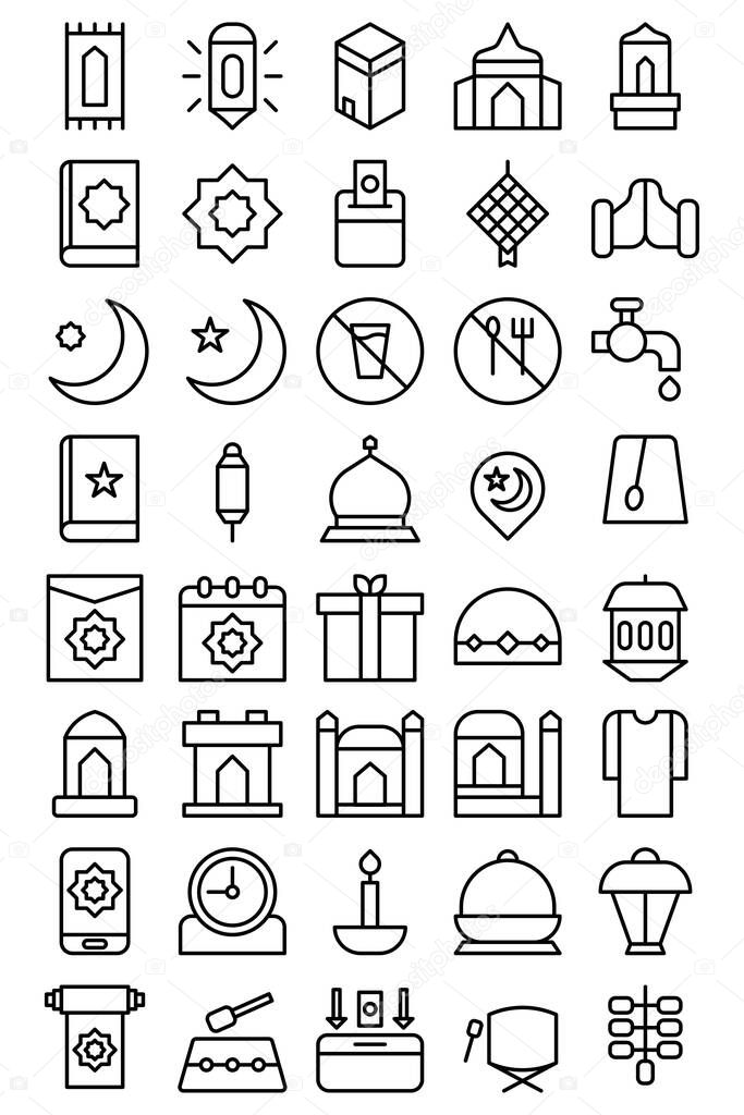 illustration vector and logo icon Ramadan style. Icon sign from modern collection for mobile concept and web apps design. Nice design perfect.