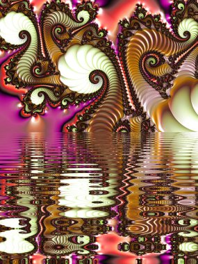 Soyut Bilgisayar Fraktal Tasarımı. Fraktal hiç bitmeyen bir desen. Fraktallar, farklı ölçeklerde kendine benzeyen sonsuz derecede karmaşık kalıplardır. Cep telefonu duvar kağıdı için harika.