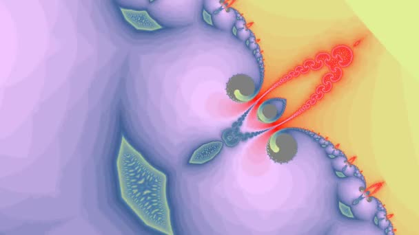 Abstrakcyjny Komputer Wygenerował Projekt Fraktalny Fraktal Niekończący Się Wzór Fraktale — Wideo stockowe