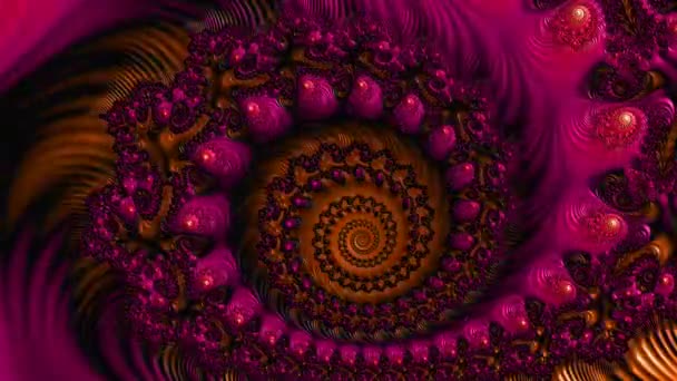 Resumen Diseño Fractal Generado Por Ordenador Fractal Patrón Interminable Los — Vídeo de stock