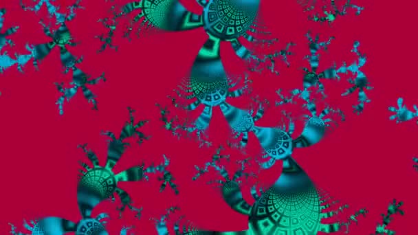 Αφηρημένος Υπολογιστής Που Δημιουργείται Fractal Σχεδιασμός Φράκταλ Είναι Ένα Ατέρμονο — Αρχείο Βίντεο