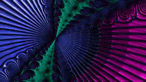 Abstract Computergegenereerd Fractaal Ontwerp Een Fractal Een Nooit Eindigend Patroon — Stockvideo