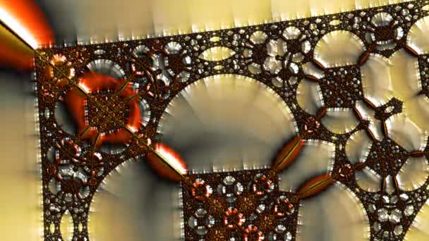 概要計算機によるフラクタル設計 分数は終わることのないパターンです 分数は さまざまなスケールで自己類似した無限に複雑なパターンです 携帯電話の壁紙のための素晴らしい — ストック動画