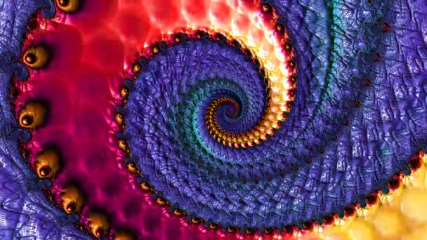 Abstract Computergegenereerd Fractaal Ontwerp Een Fractal Een Nooit Eindigend Patroon — Stockvideo