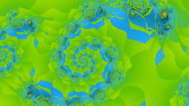 Abstract Computergegenereerd Fractaal Ontwerp Een Fractal Een Nooit Eindigend Patroon — Stockvideo