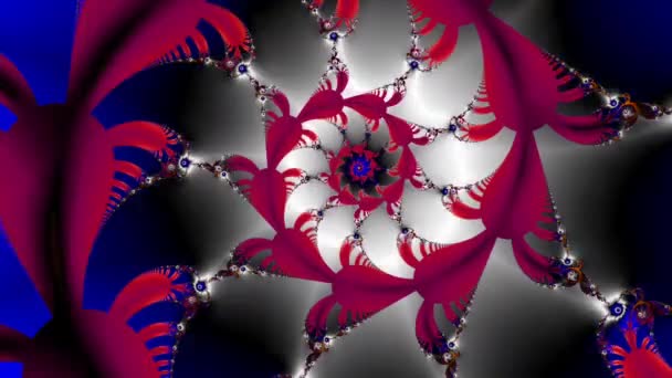 Abstract Computergegenereerd Fractaal Ontwerp Een Fractal Een Nooit Eindigend Patroon — Stockvideo