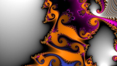 Soyut Bilgisayar Fraktal Tasarımı. Fraktal hiç bitmeyen bir desen. Fraktallar, farklı ölçeklerde kendine benzeyen sonsuz derecede karmaşık kalıplardır. Cep telefonu duvar kağıdı için harika.