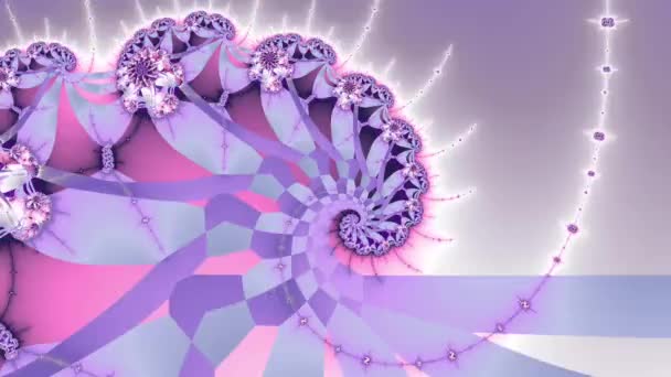 Abstract Computergegenereerd Fractaal Ontwerp Een Fractal Een Nooit Eindigend Patroon — Stockvideo